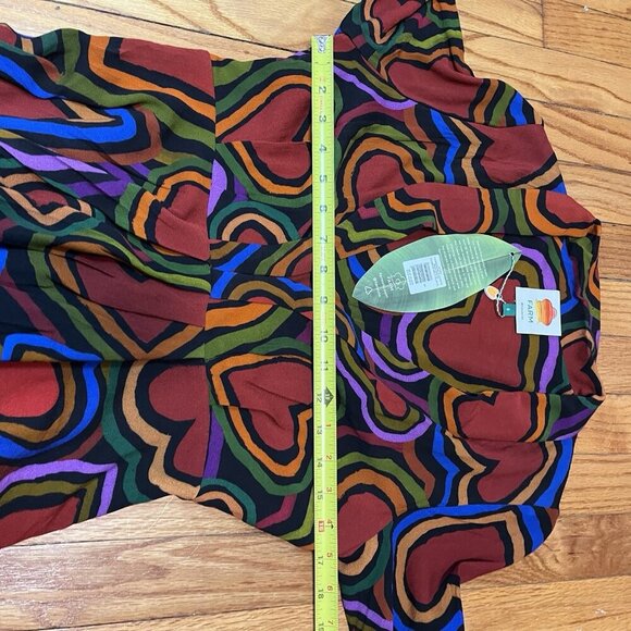 Farm Rio NWT Rainbow Wild Hearts‎ Maxi Dress Size Small - Picture 9 of 11
